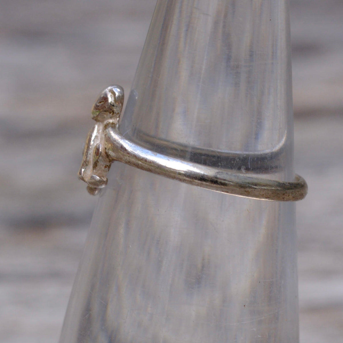 Vintage Sterling Cat Ring 3.75