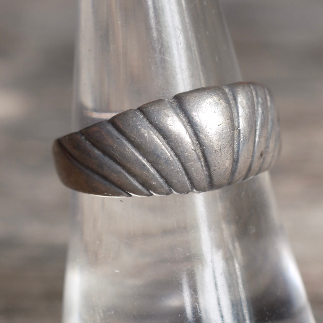 Vintage Sterling Silver Modernist Ring 8