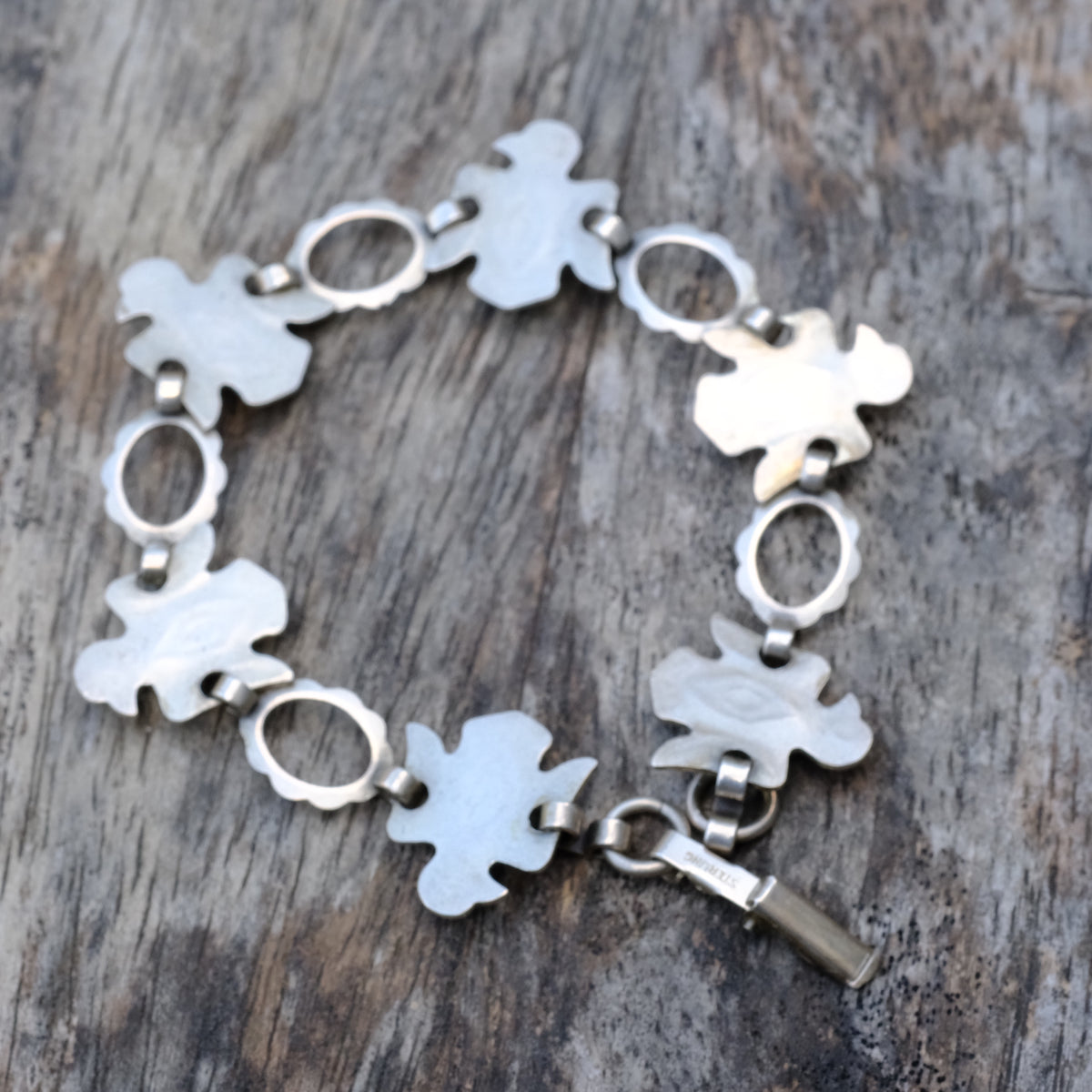 Vintage Sterling Turquoise Thunderbird Bracelet