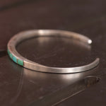 Vintage Sterling Turquoise Inlay Band