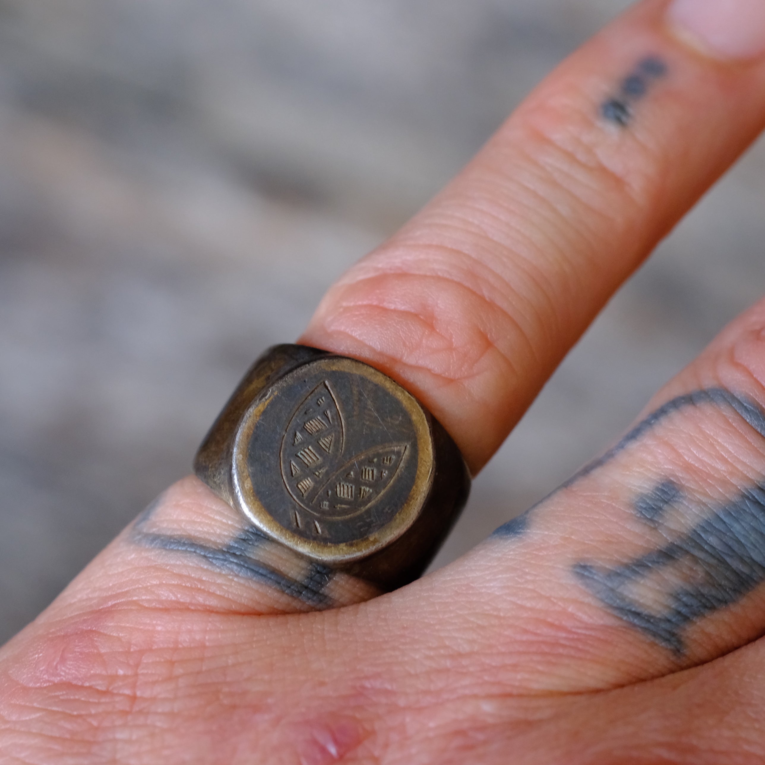 Vintage Sterling Silver Signet Ring 6.25