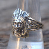 Vintage Sterling Big Chief Ring 10.5