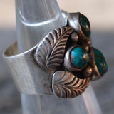 Vintage Sterling 4-Stone Turquoise Ring 6