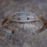 Vintage Sterling Turquoise Thunderbird Cuff Bracelet 6"