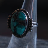 Vintage Sterling Old Pawn Turquoise Ring 5.5