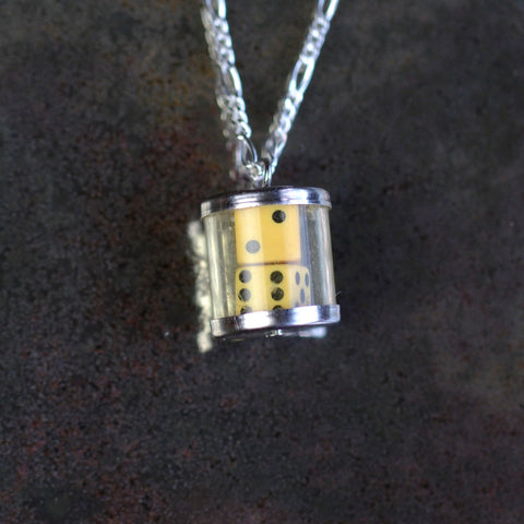 Vintage Sterling Shootin Dice Necklace