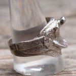 Vintage Sterling Silver Saddle Ring 12.75