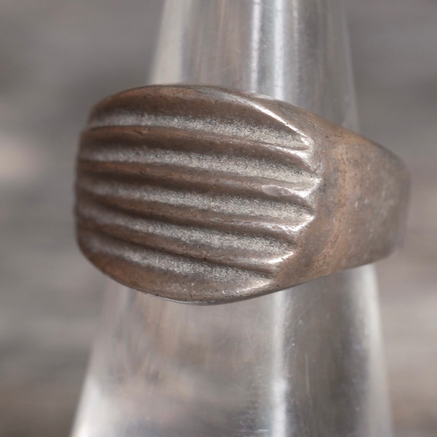 Vintage Sterling Silver Modernist Ring 7