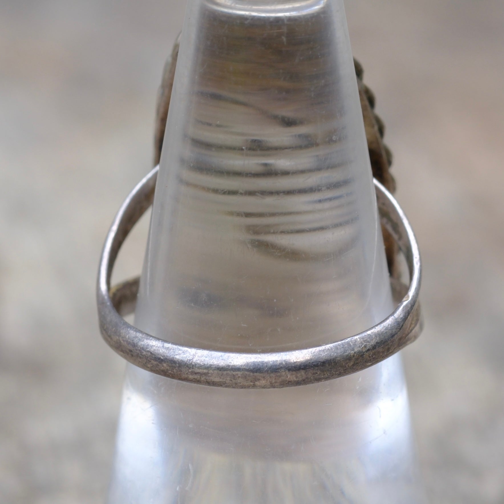 Vintage Sterling Turquoise Roper Ring 7