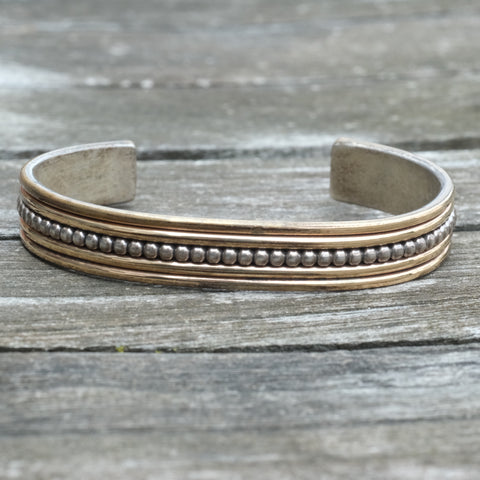 Vintage Sterling and 12K GF Cuff
