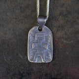 Vintage Sterling Kachina Tag Necklace