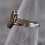 Vintage Sterling P Initial Ring 6.75