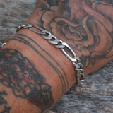Vintage Sterling Silver Figaro Bracelet