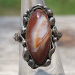 Vintage Sterling Jasper Ring 5