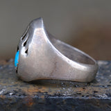 Vintage Sterling Turquoise Bear Claw Ring 10.5