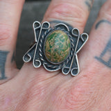 Vintage Sterling Turquoise Ring 8.5