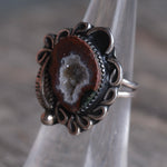 Vintage Sterling Geode Ring 5.25