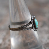 Vintage Sterling Turquoise Ring 7.75