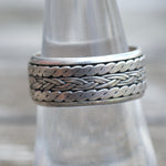 Vintage Sterling Braided Silver Band 8