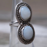 Vintage Sterling Mother Of Pearl Ring 5