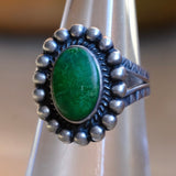 Vintage Sterling Fred Harvey Era Turquoise Ring 6