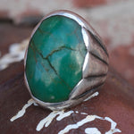 Vintage Sterling Bells Trading Post Ring 9.25