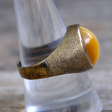 Vintage Sterling Tigers Eye Ring 9.75