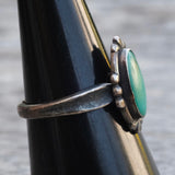 Vintage Sterling Turquoise Ring 6.75