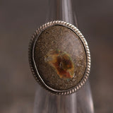 Vintage Sterling Fire Opal Ring 4.5