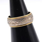 Vintage Sterling Silver Engraved Band 6.5