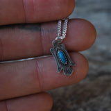 Vintage Sterling Turquoise Thunderbird Necklace