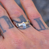 Vintage Sterling Silver Eagle Band 8.25