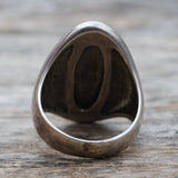 Vintage Sterling Multistone Inlay Ring 10