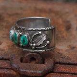 Incredible Vintage Sterling Turquoise Cuff