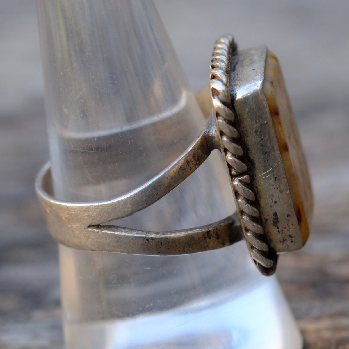 Vintage Sterling Jasper Ring 10