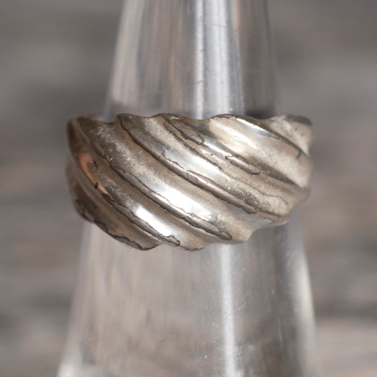 Vintage Sterling Silver Modernist Ring 6