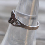 Vintage Sterling Silver Heart Band 6.75