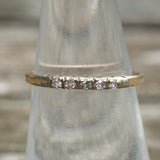 Vintage 14k Gold 5 Diamond Band 5.75
