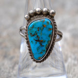 Vintage Sterling Turquoise Ring 6.75