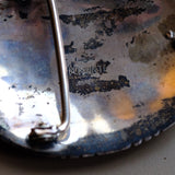 Vintage Sterling Turquoise and Coral Bear Claw Belt Buckle