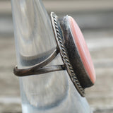 Vintage Sterling Mother Of Pearl Ring 6.25