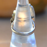 Vintage Sterling Malachite Blossom Ring 6.75