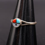 Vintage Sterling Zuni Inlay Ring 7.75