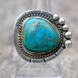 Vintage Sterling Turquoise Ring 7.5