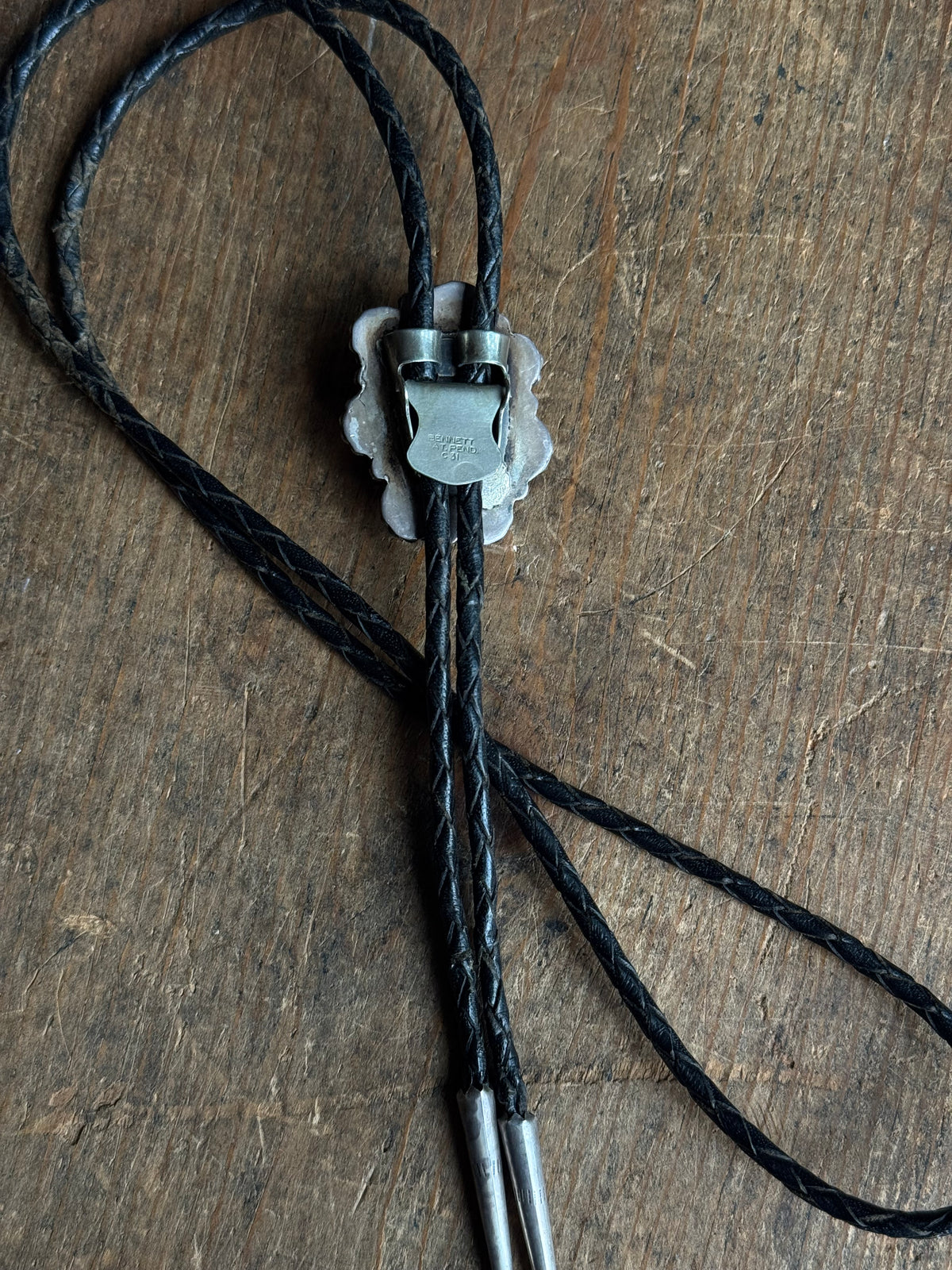 Vintage Sterling Silver Turquoise Florette Bolo