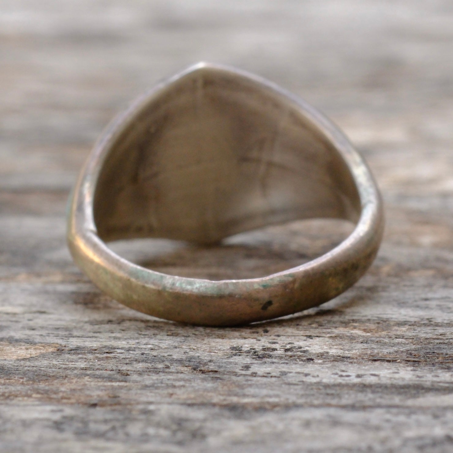 Vintage Sterling Turquoise and Mother Of Pearl Inlay Ring 7.25