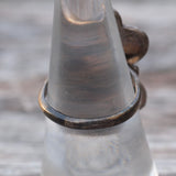 Vintage Sterling Turquoise Floral Ring 7.25