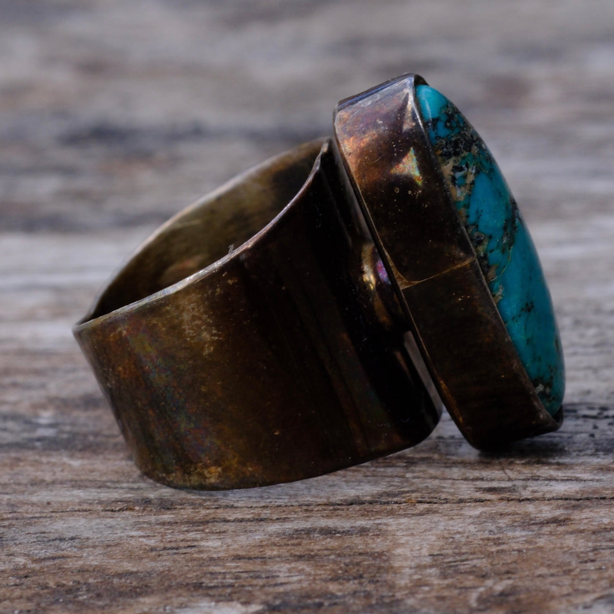 Vintage Sterling Turquoise Ring 7