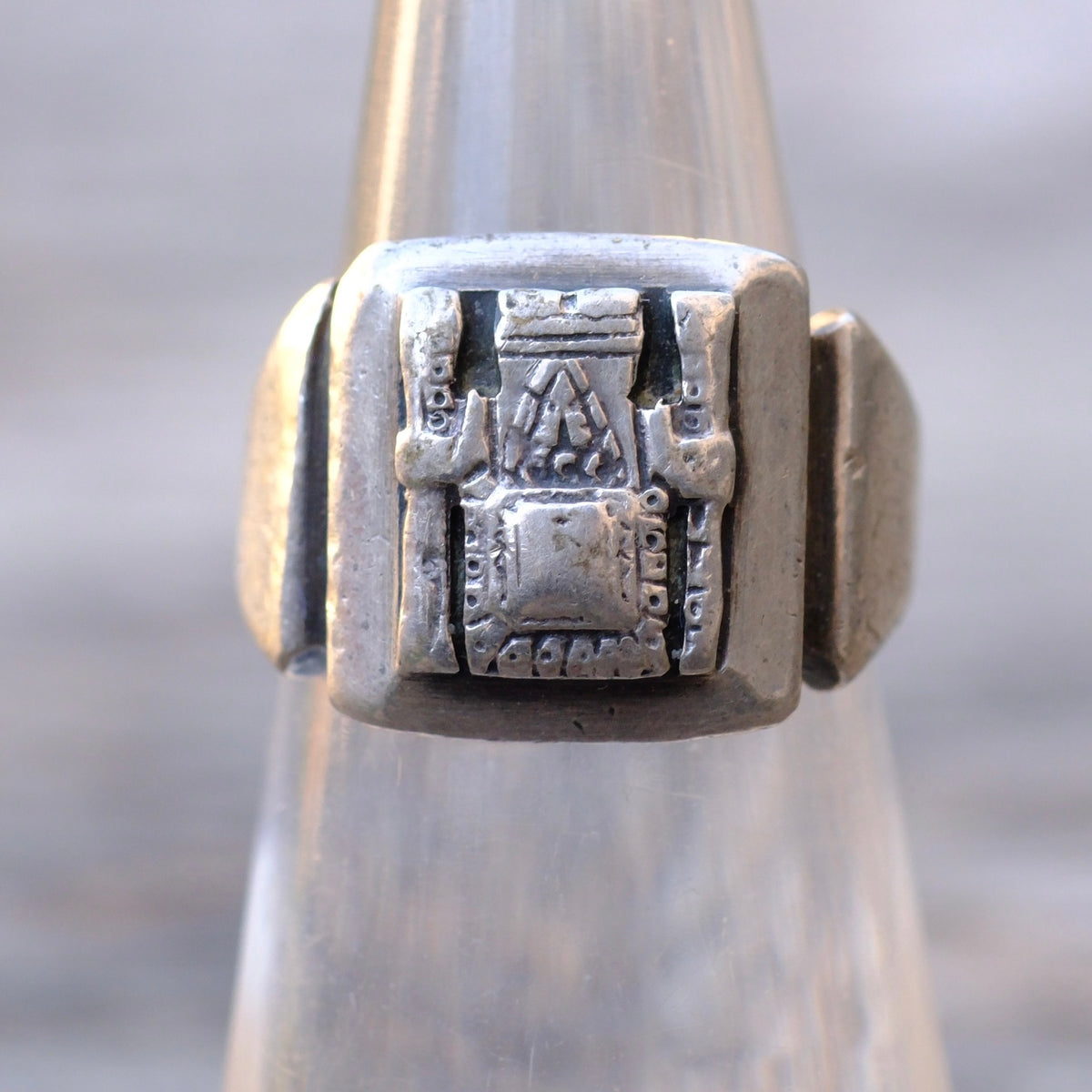 Vintage Sterling Silver Signet Ring 5.25
