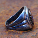 Vintage Sterling FLT ODD FELLOWS Signet Ring 7.5